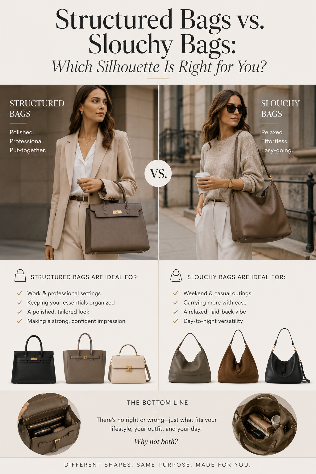 Structured Bags vs Slouchy Bags: Which Silhouette Is Right for You?