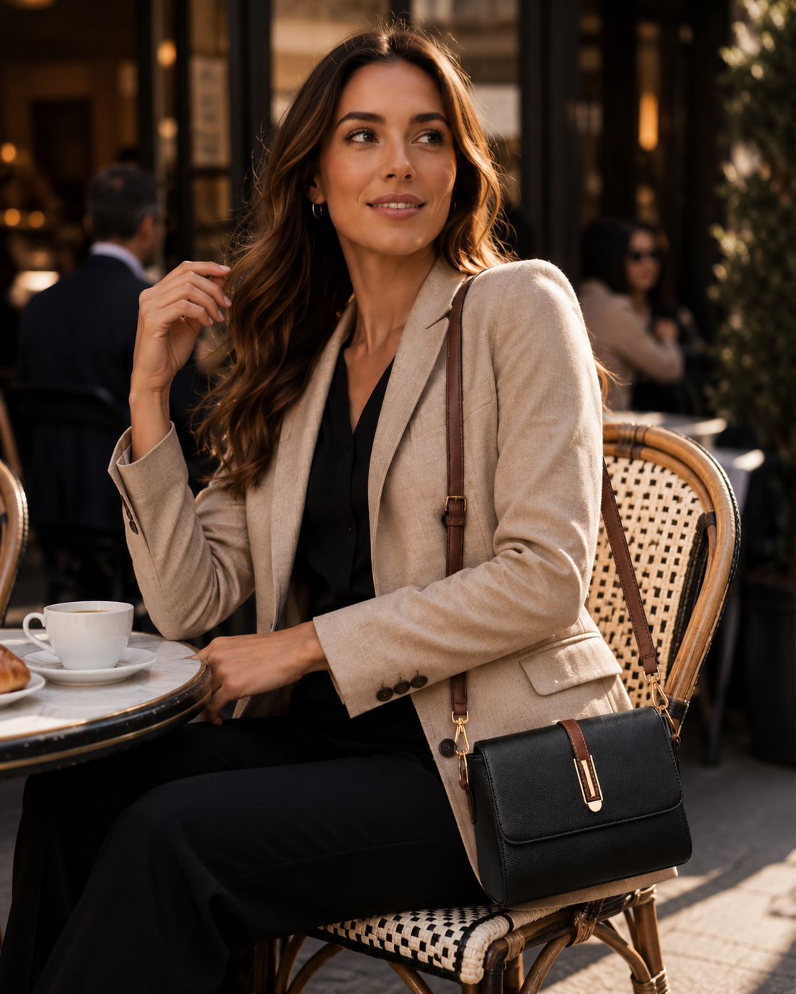 Maison LYORÉN Viviane mini PU crossbody side view
