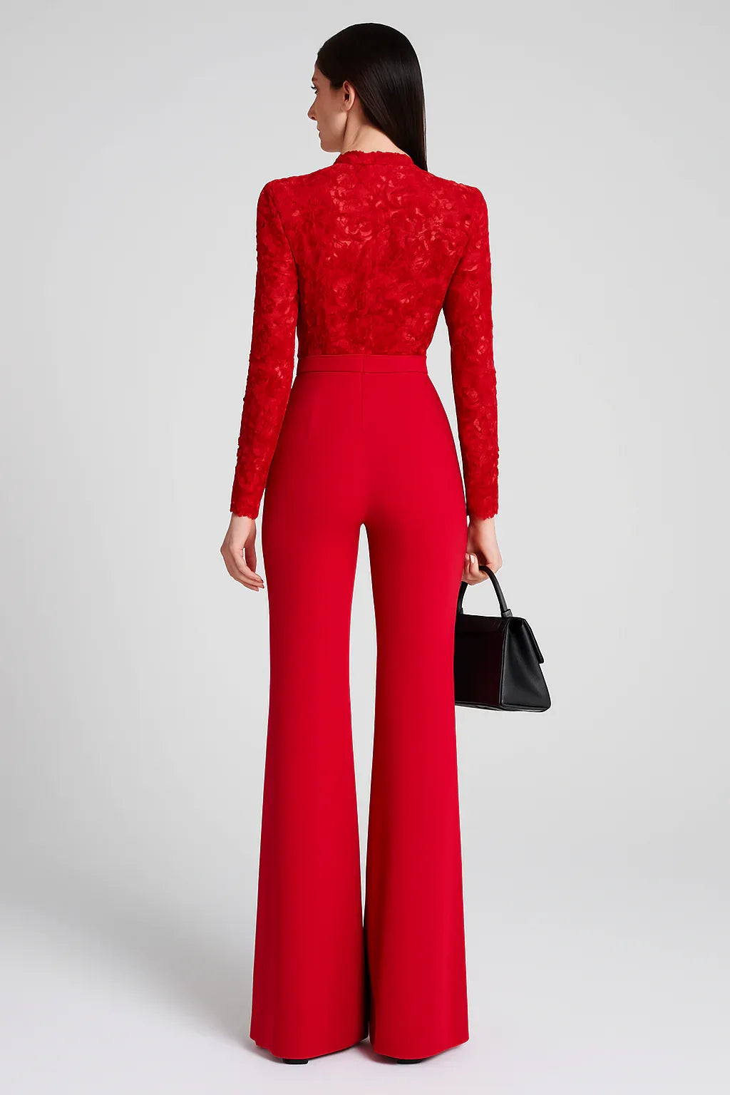 Scarlet Lace Power Jumpsuit - Maison LYORÉN