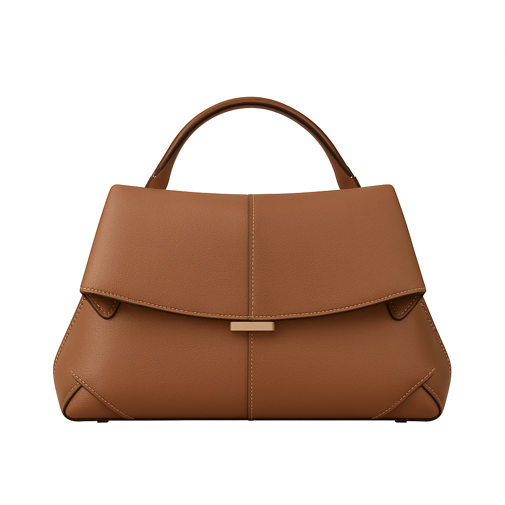 Nayomi luxury handbag in premium Italian leather with gold hardware