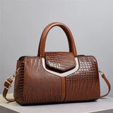 The Siena Croc-Embossed Satchel