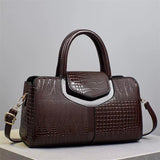 The Siena Croc-Embossed Satchel