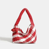Woven PU Shoulder Bag | Women's Minimalist Travel Tote
