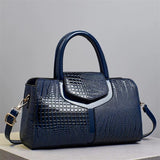 The Siena Croc-Embossed Satchel