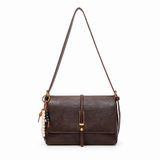 Margaux large leather tote bag for women in Noir black, front view