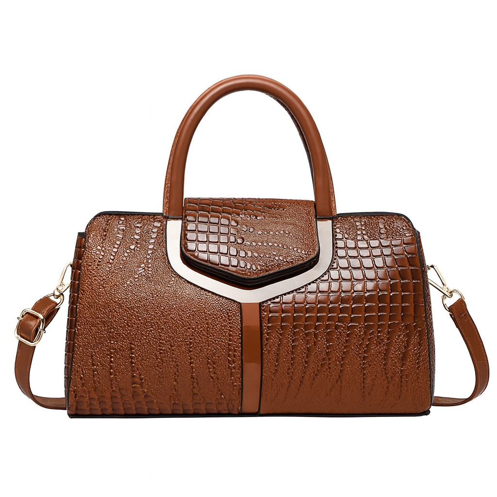 The Siena Croc-Embossed Satchel