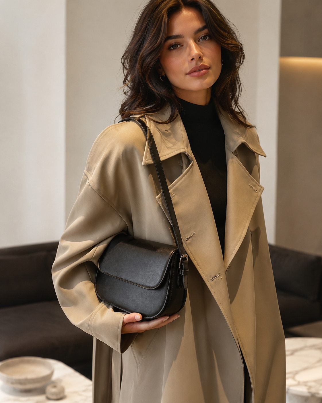 Maison LYORÉN Célène saddle bag side view